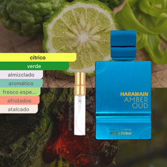 perfume de marca al haramain, contiene 100 ml y su empaque es de color azul, es un perfume unisex