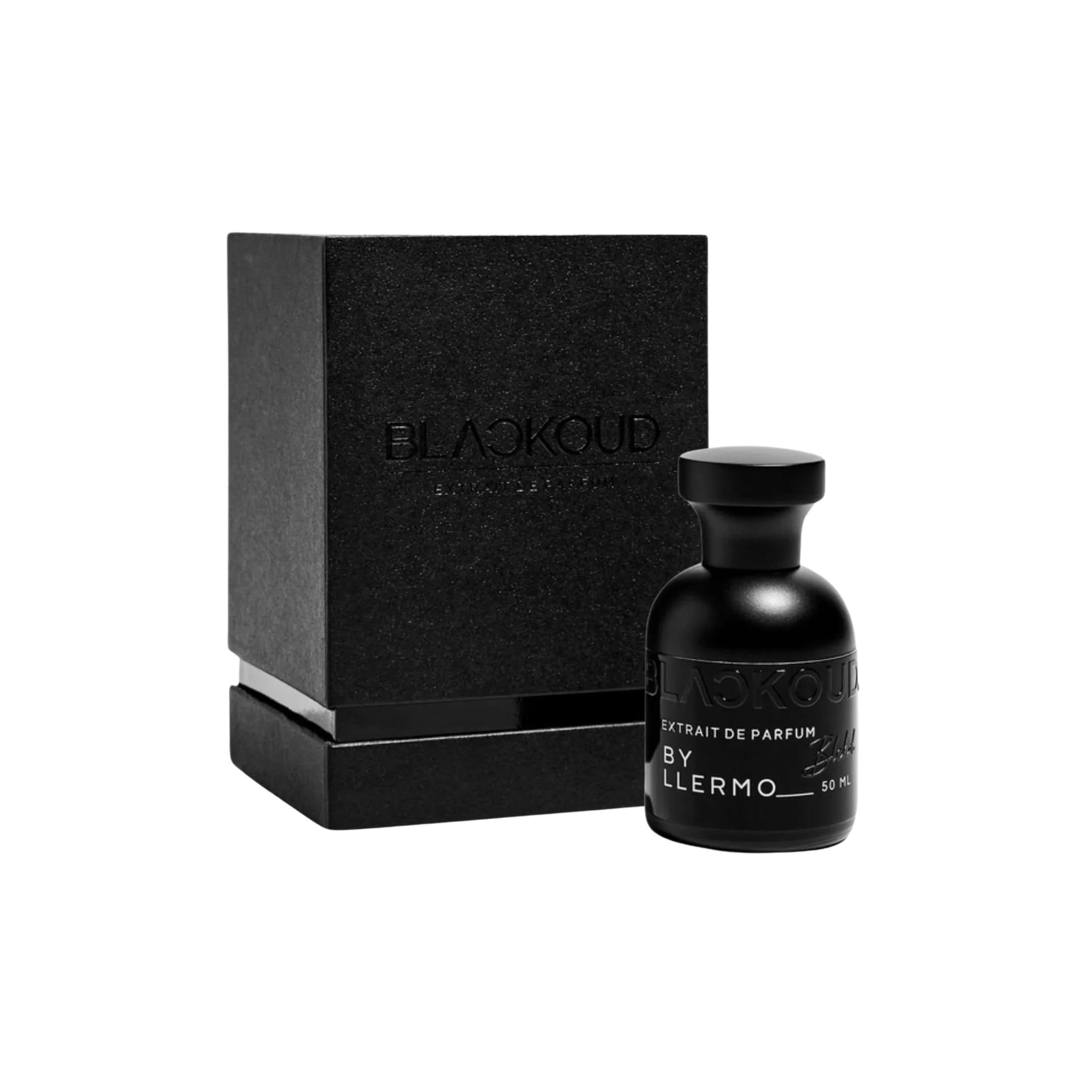 perfume de marca blackoud, contiene 50 ml y su empaque es de color negro, es un perfume unisex