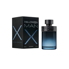 perfume de marca jesus del pozo, contiene 125 ml y su empaque es de color negro con azul, es un perfume para hombre