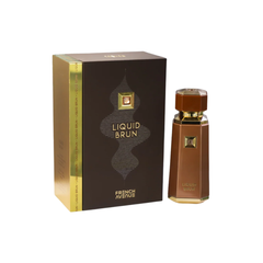 perfume de marca french avenue, contiene 100 ml y su empaque es de color cafe, es un perfume para hombre
