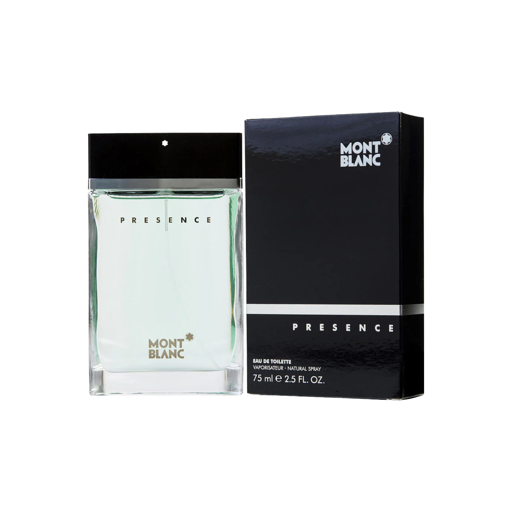 perfume de marca montblanc, contiene 75ml y su empaque es de color negro, es un perfume para hombre