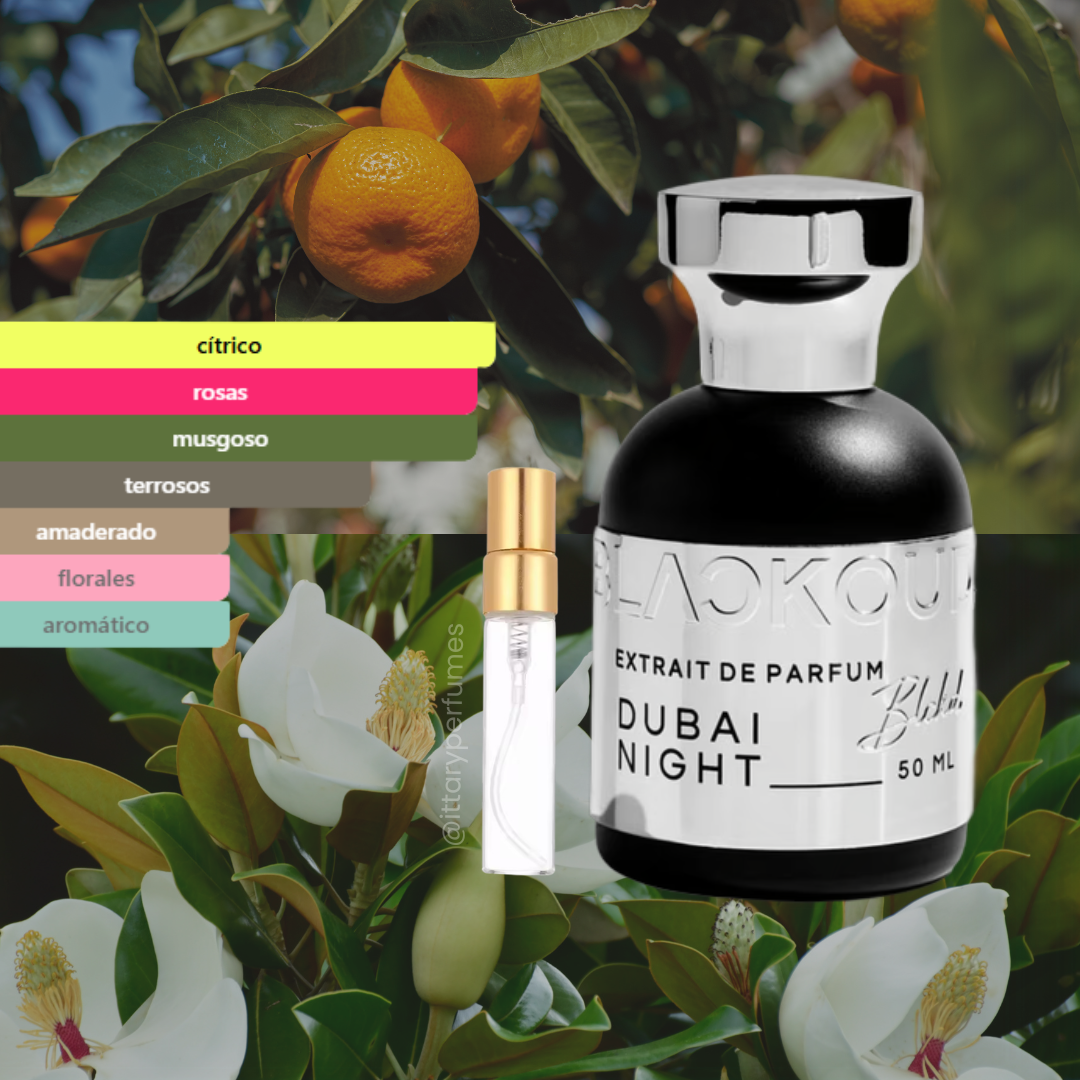 perfume de marca blackoud, contiene muestra de 5 ml y su empaque es de color negro, es un perfume unisex