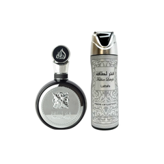 Combo Lattafa Fakhar Black, perfume de 100ml y spray corporal de 200ml

