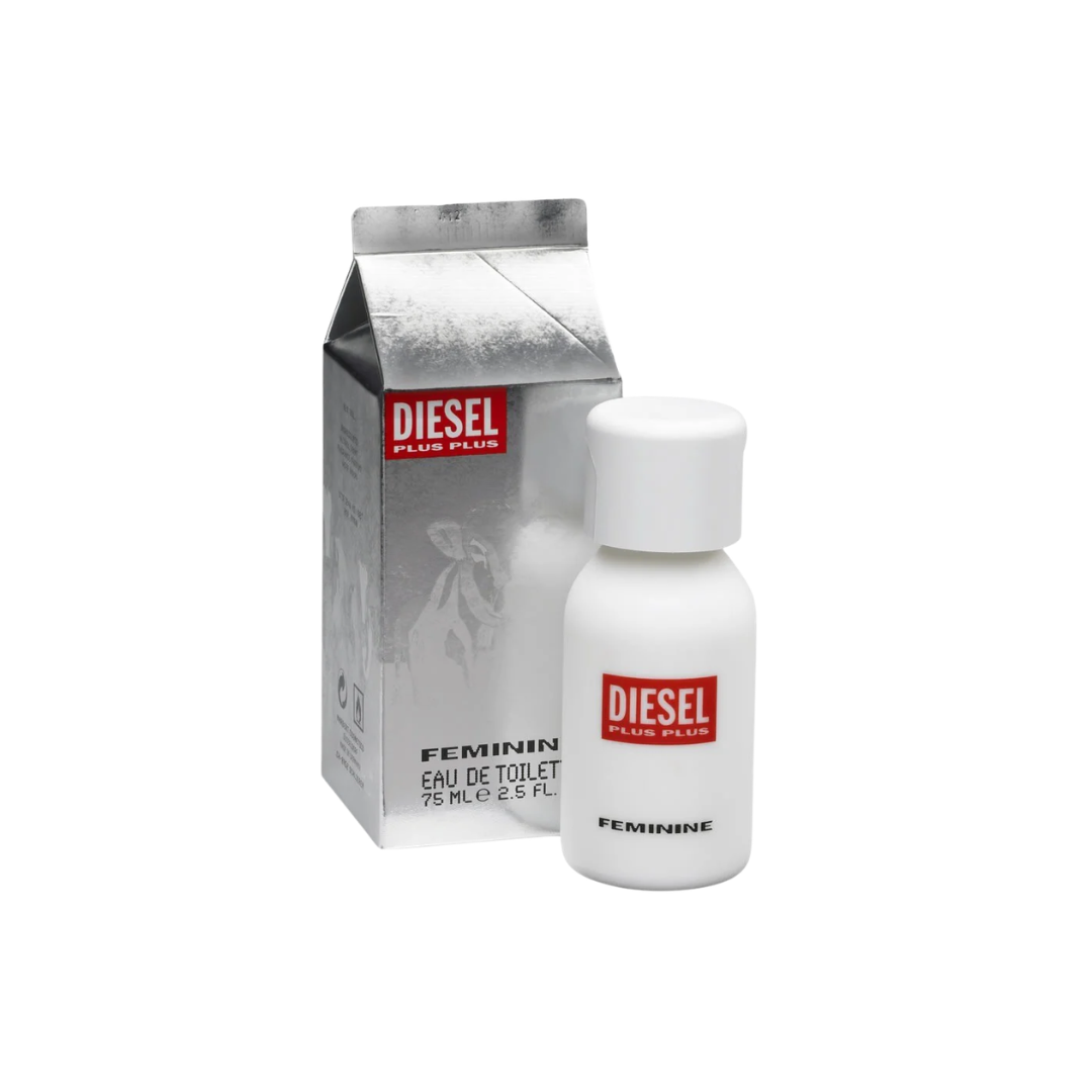 perfume de marca diesel, contiene 75 ml y su empaque es de color blanco, es un perfume para mujer