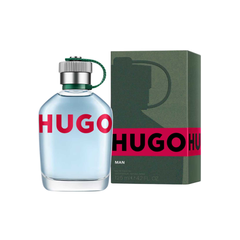 perfume de marca hugo boss, contiene 125 ml y su empaque es de color verde, es un perfume para hombre
