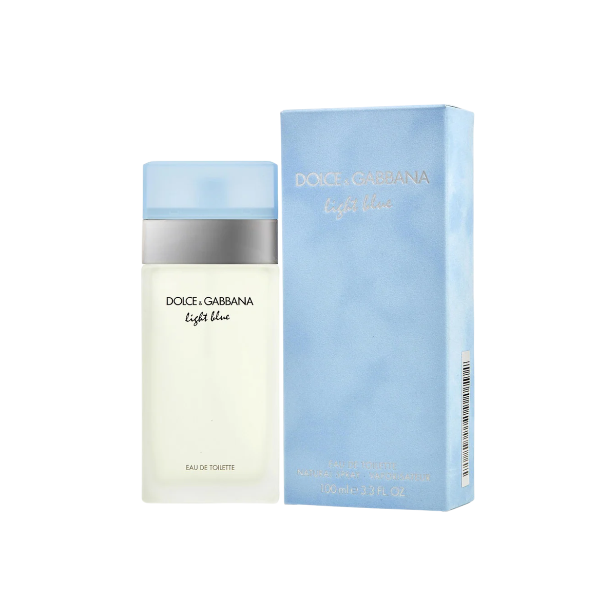 perfume de marca dolce gabbana, contiene 100 ml y su empaque es de color azul con plateado, es un perfume para mujer