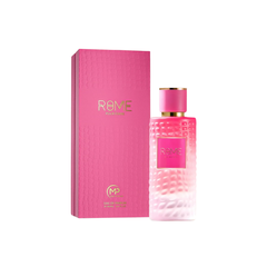 perfume de marca mast pefumes, contiene 100 ml y su empaque es de color rosado, es un perfume para mujer