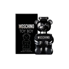perfume de marca moschino, contiene 100 ml y su empaque es de color negro con plateado, es un perfume para hombre