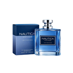 perfume de marca nautica, contiene 100 ml y su empaque es de color azul, es un perfume para hombre
