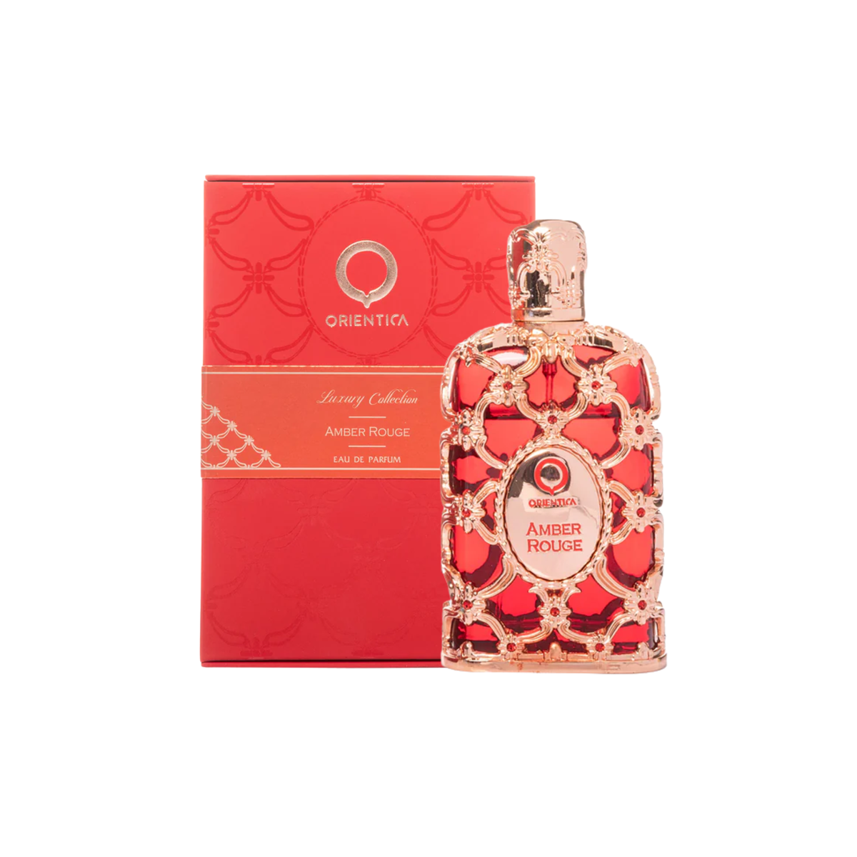 perfume de marca orientica, contiene 80 ml y su empaque es de color rojo, es un perfume unisex
