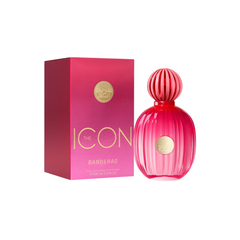 perfume de marca Antonio Banderas, contiene 100 ml y su empaque es de color rosado, es un perfume para mujer