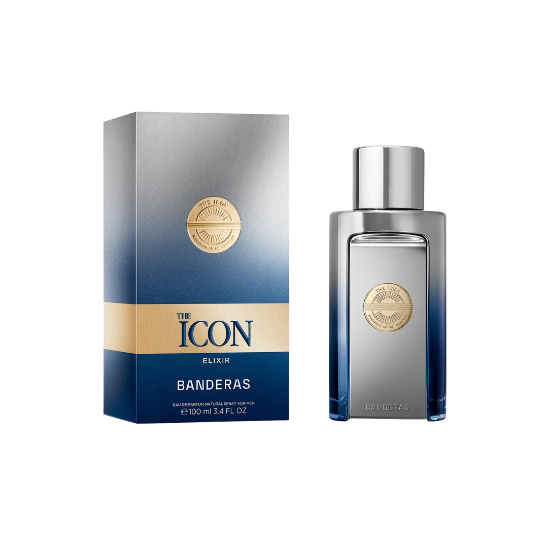 perfume de marca antonio banderas, contiene 100 ml y su empaque es de color azul con plateado, es un perfume para hombre
