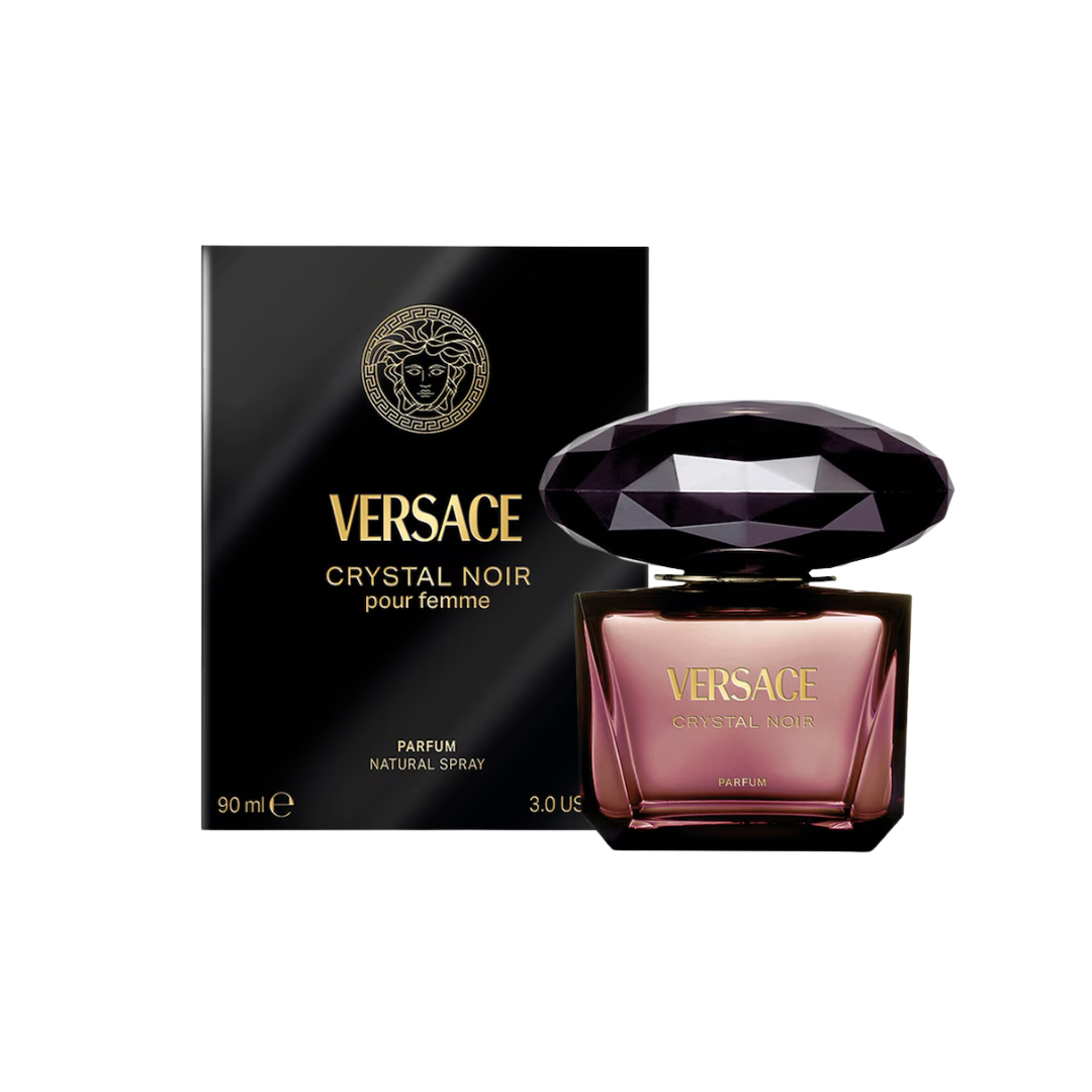 perfume de marca versace, contiene 90 ml y su empaque es de color negro, es un perfume para mujer

