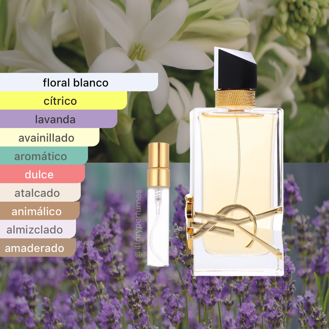 perfume de marca YSL, contiene muestra de 5 ml , es un perfume para mujer
